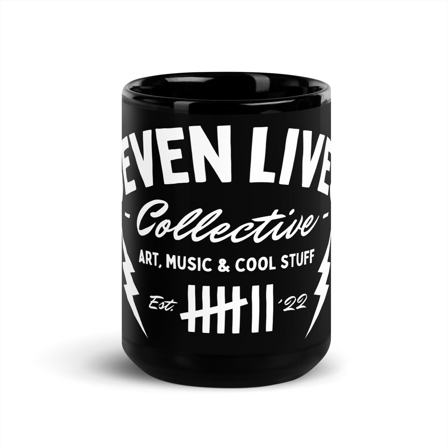 SEVEN LIVES - CLASSIC THUNDERBOLTS // Black Glossy Mug