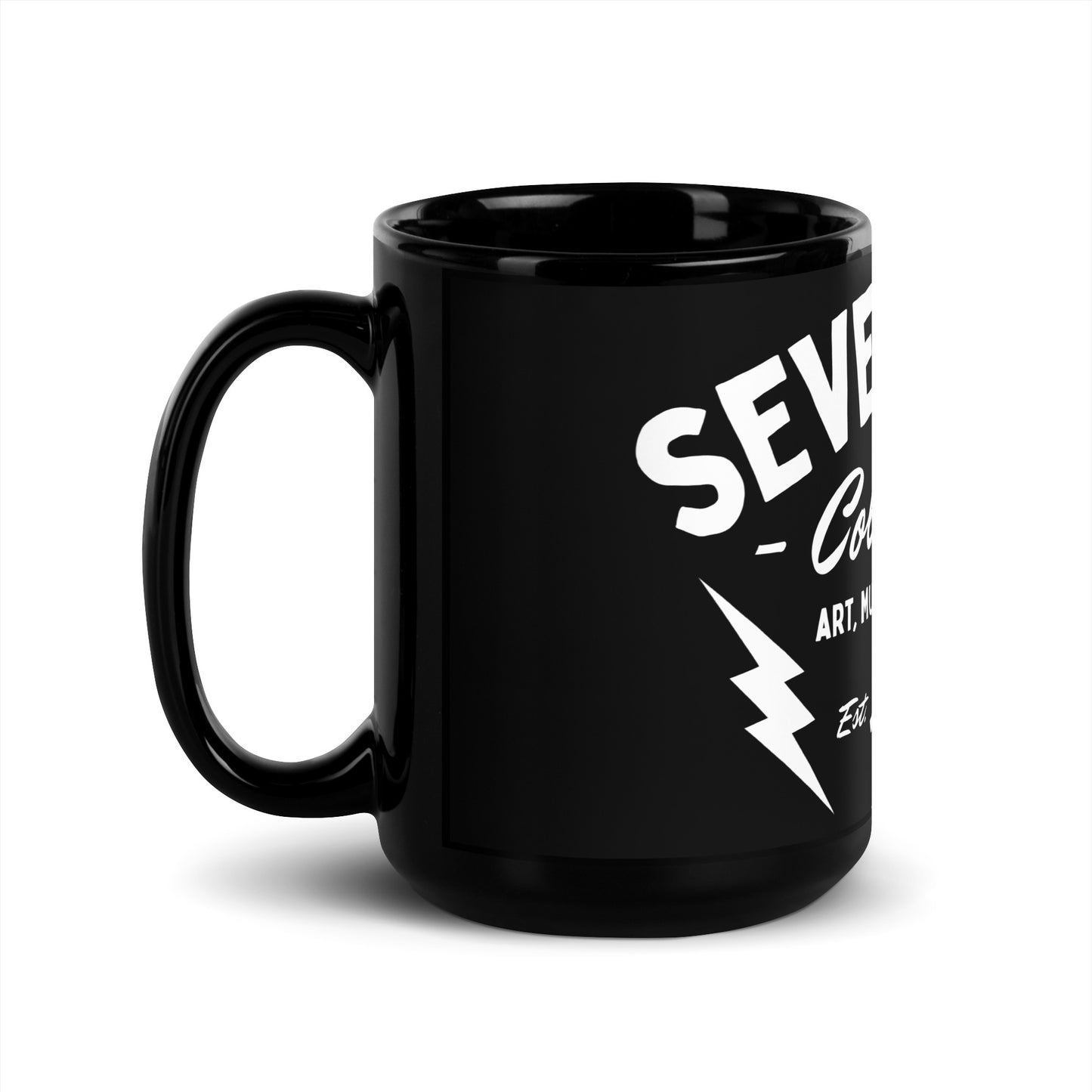 SEVEN LIVES - CLASSIC THUNDERBOLTS // Black Glossy Mug