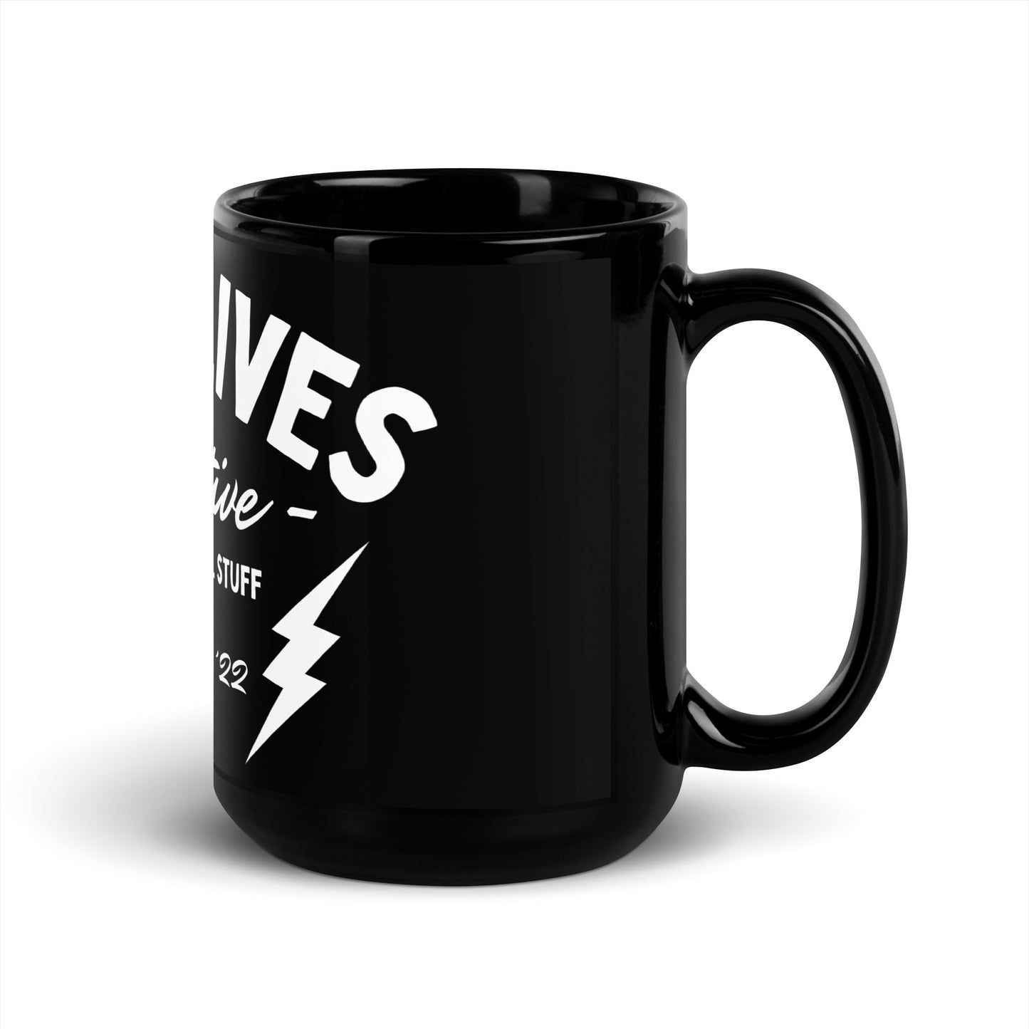 SEVEN LIVES - CLASSIC THUNDERBOLTS // Black Glossy Mug
