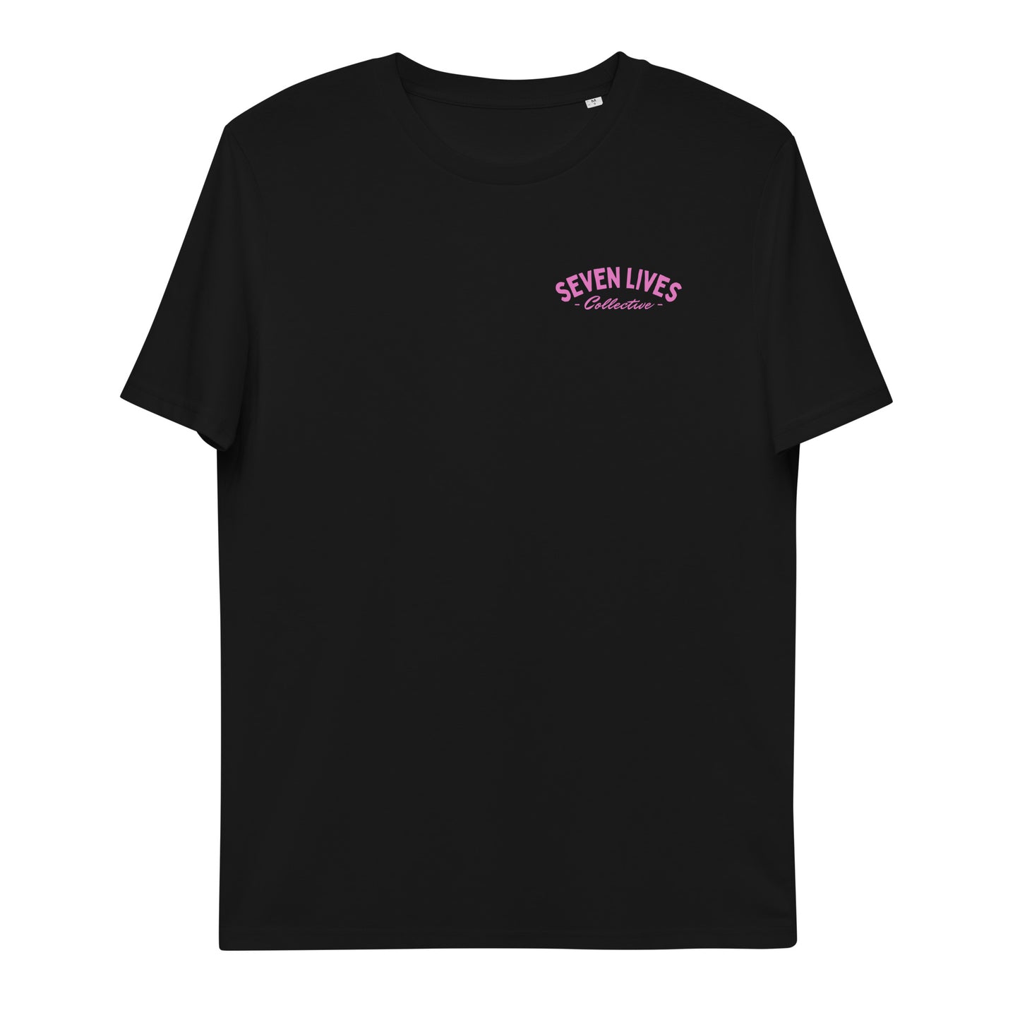 SEVEN LIVES - AEROSOL SNAKE // Front & Backprint - Black Unisex Organic T-Shirt