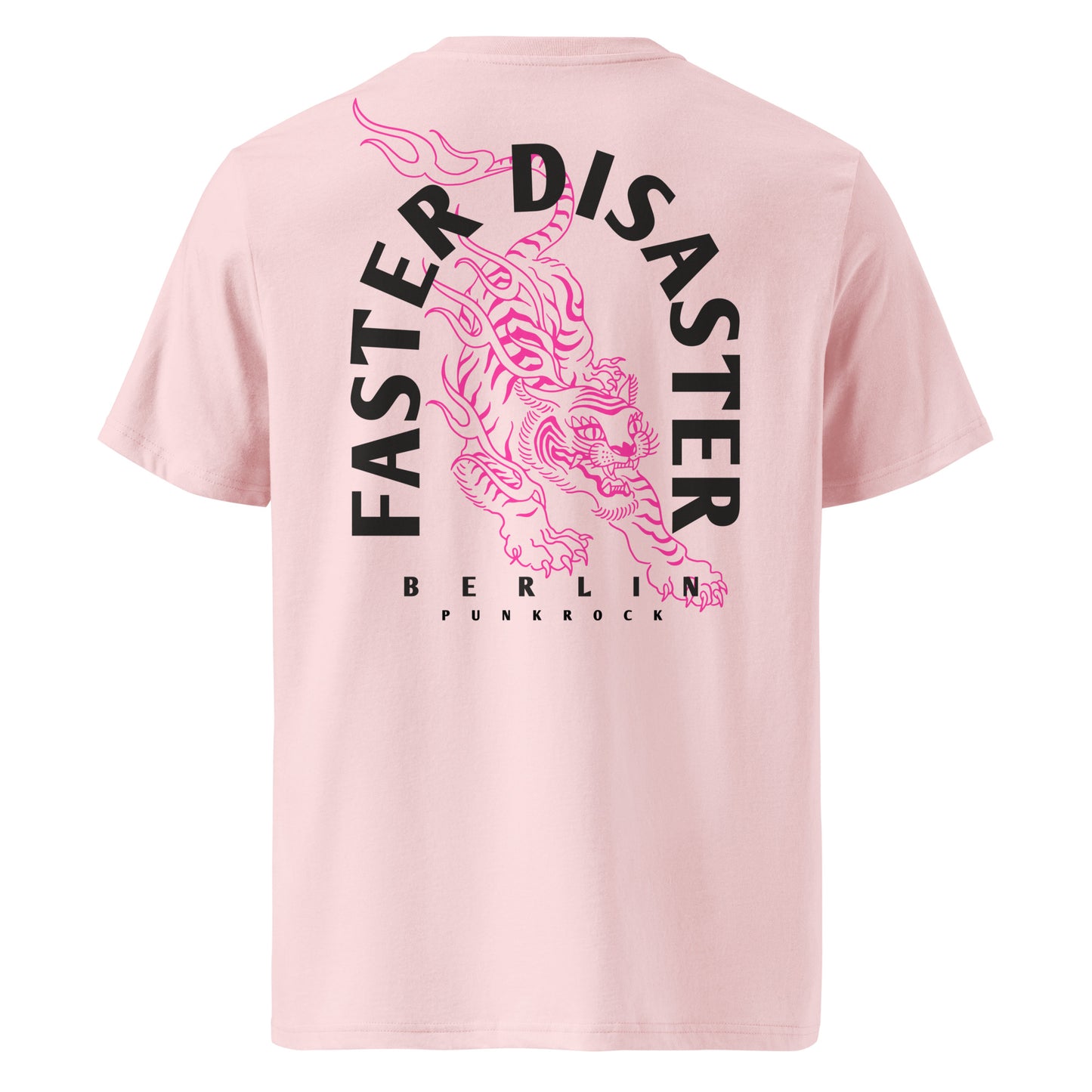 FASTER DISASTER - FLAME TIGER // Front & Backprint - Dif. Colors Unisex Organic T-Shirt