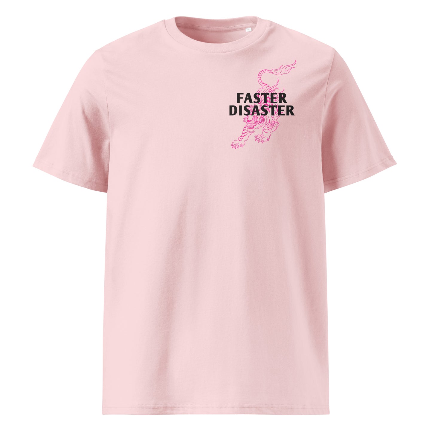 FASTER DISASTER - FLAME TIGER // Front & Backprint - Dif. Colors Unisex Organic T-Shirt