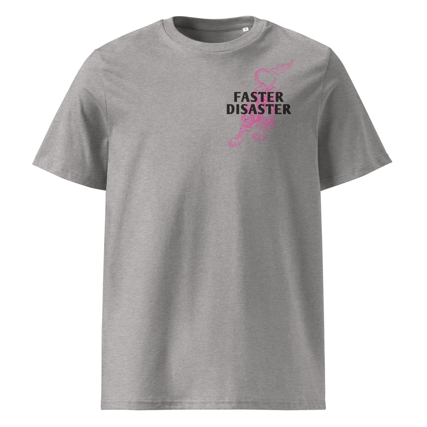 FASTER DISASTER - FLAME TIGER // Front & Backprint - Dif. Colors Unisex Organic T-Shirt