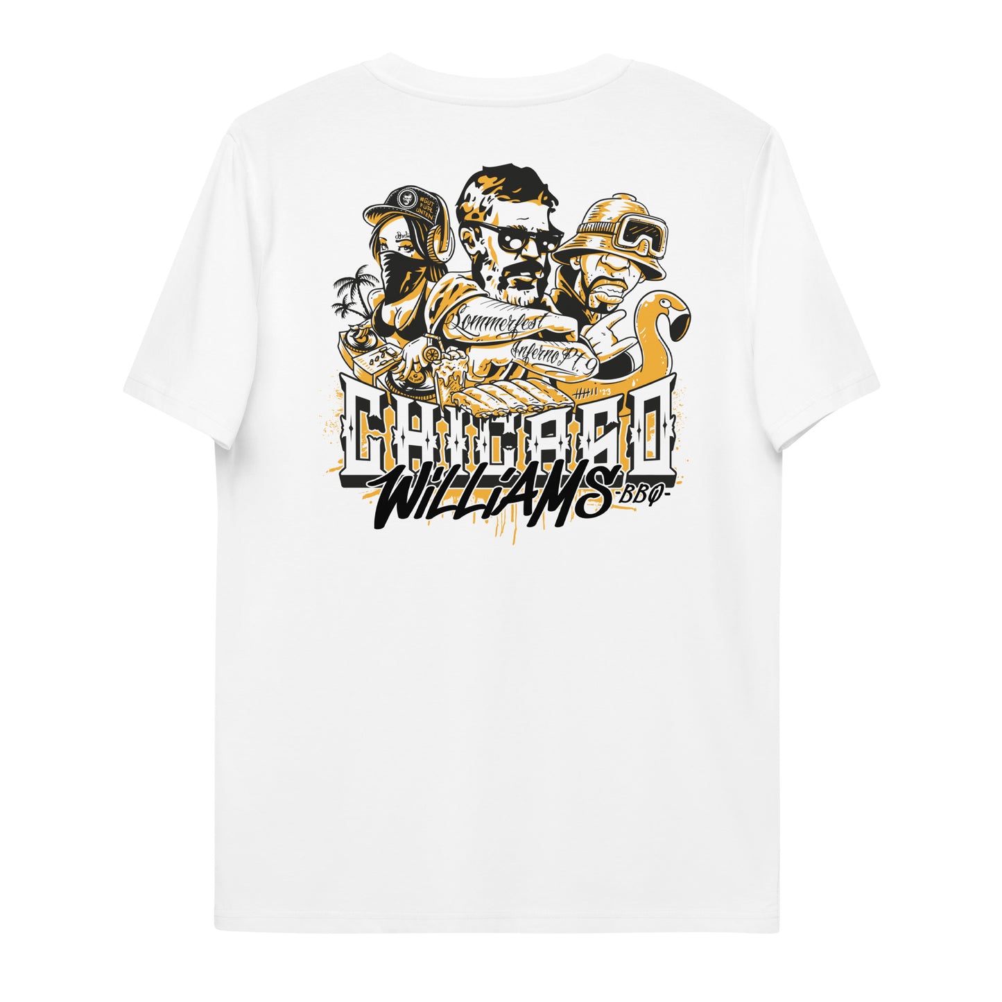 CHICAGO WILLIAMS BBQ - SOMMERFEST ´23 // Frontprint - White Unisex Organic T-Shirt