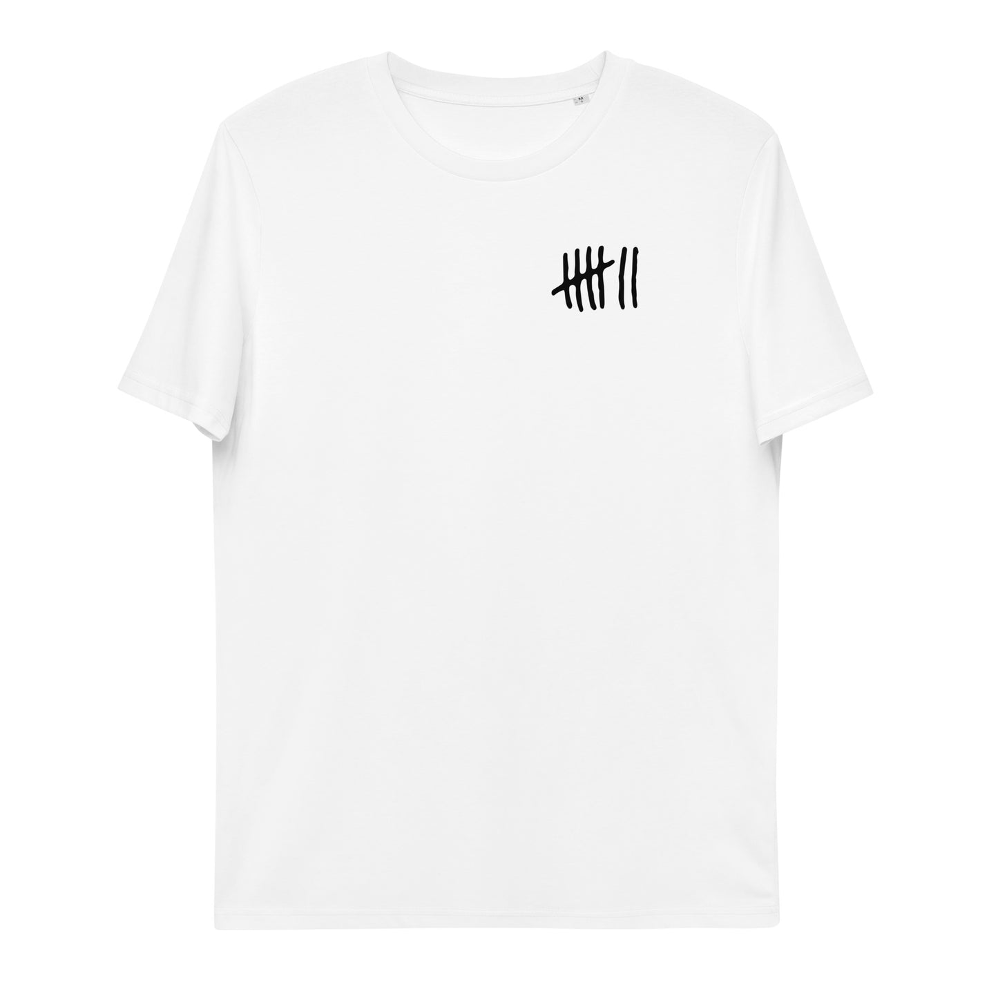 SEVEN LIVES - LAZER EYEZ // Front & Backprint - Black Unisex Organic T-Shirt