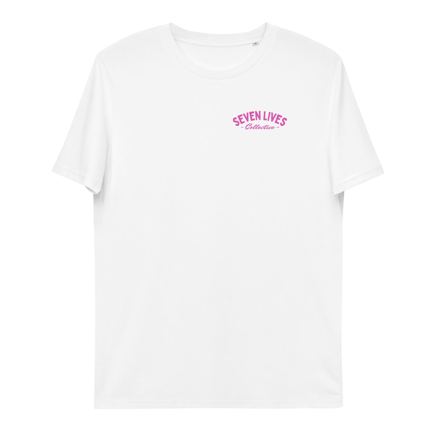 SEVEN LIVES - AEROSOL SNAKE // Front & Backprint - White Unisex Organic T-Shirt
