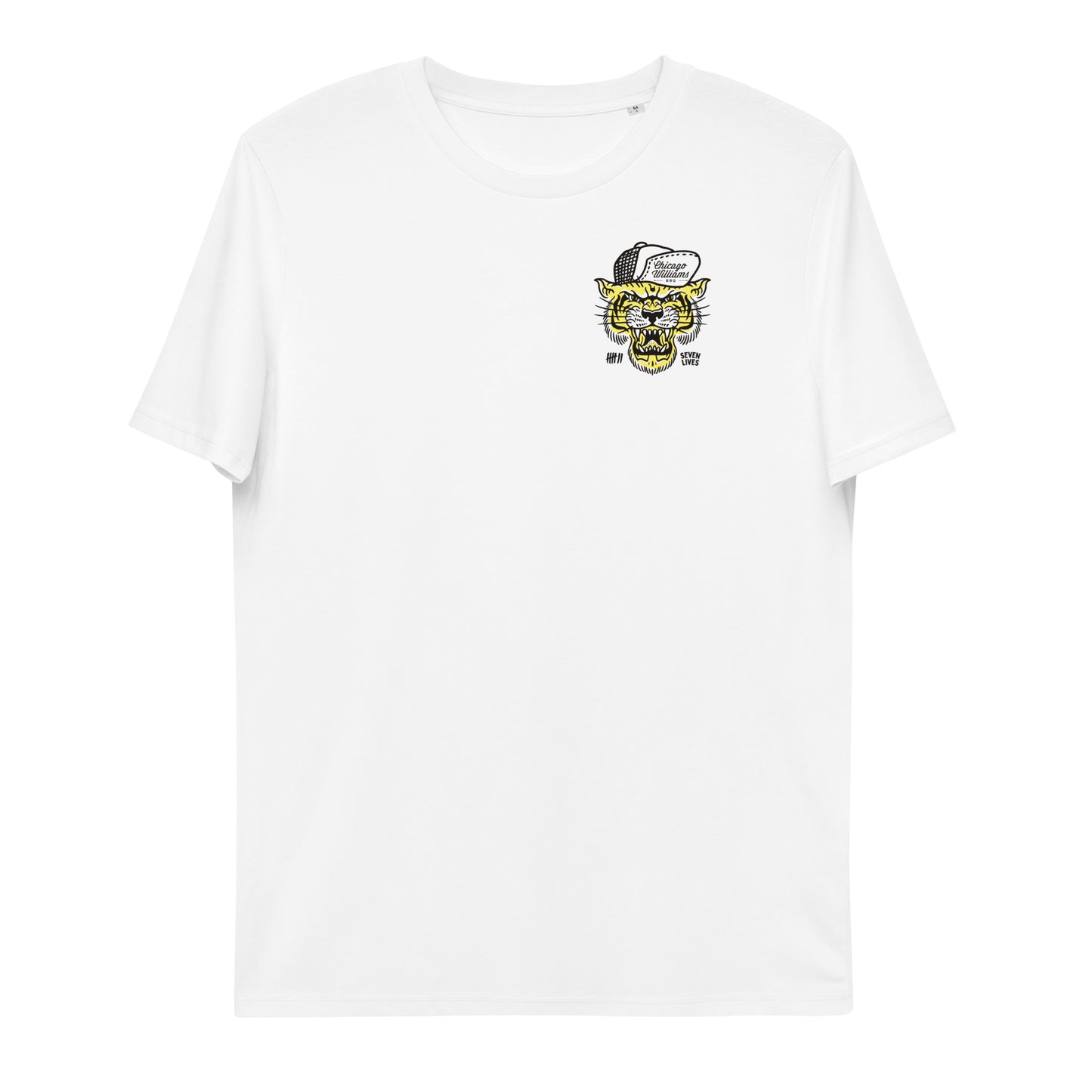 CHICAGO WILLIAMS BBQ - HANGRY TIGER // Front & Backprint - White T-Shirt Organic Unisex
