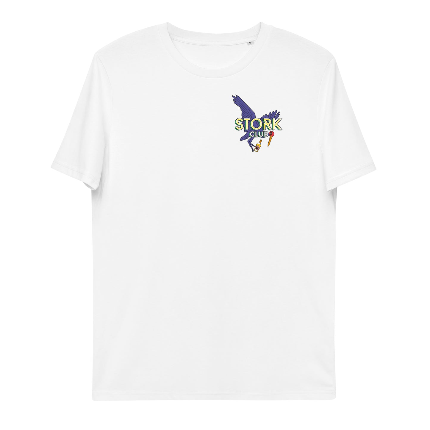 STORK CLUB - RYEZCAL // Front & Backprint - White Unisex Organic T-Shirt