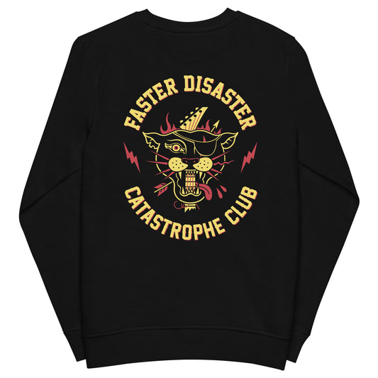 FASTER DISASTER - PANTHER // Front & Backprint - Unisex organic sweatshirt