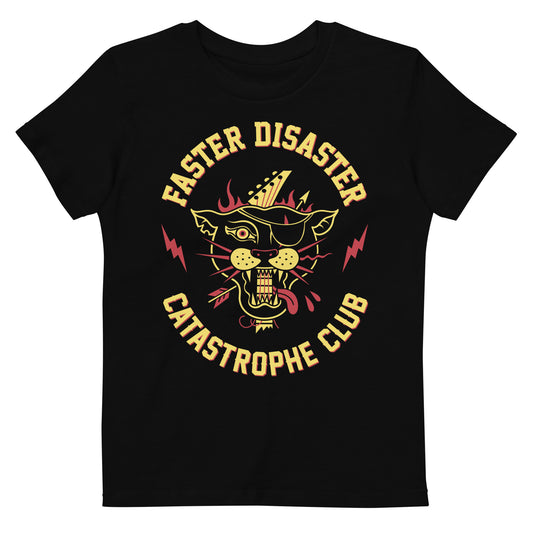 FASTERDISASTER *KIDS* - PANTHER // Frontprint - Black Unisex Organic T-Shirt