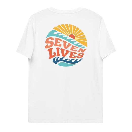 SEVEN LIVES - ENDLESS SUMMER // Front & Backprint - White Unisex Organic T-Shirt